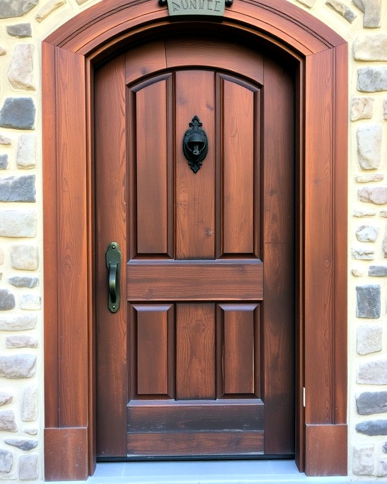antique wooden door - 20 Rustic Front Door Ideas