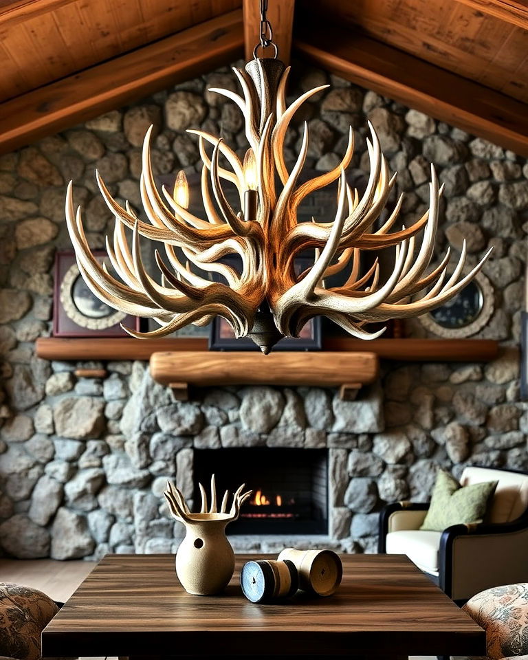 antler decor western interior - 25 Western Interior Design Ideas