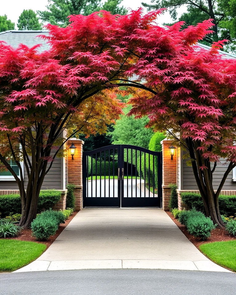 arched entryway design for japanese maple trees - 20 Front Yard Japanese Maple Tree Landscaping Ideas