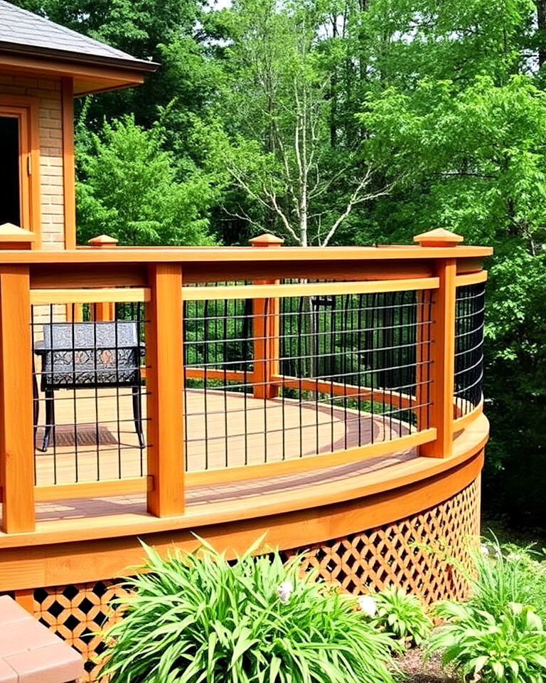 arched hog wire panels railing - 15 Hog Wire Deck Railing Ideas