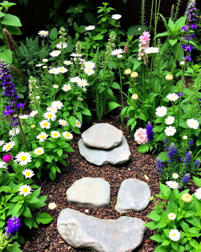 aromatic garden with herbs and flowers - 15 Meditation Garden Ideas