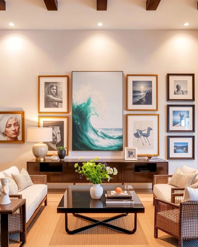 art and gallery walls villa interior design - 15 Villa Interior Design Ideas