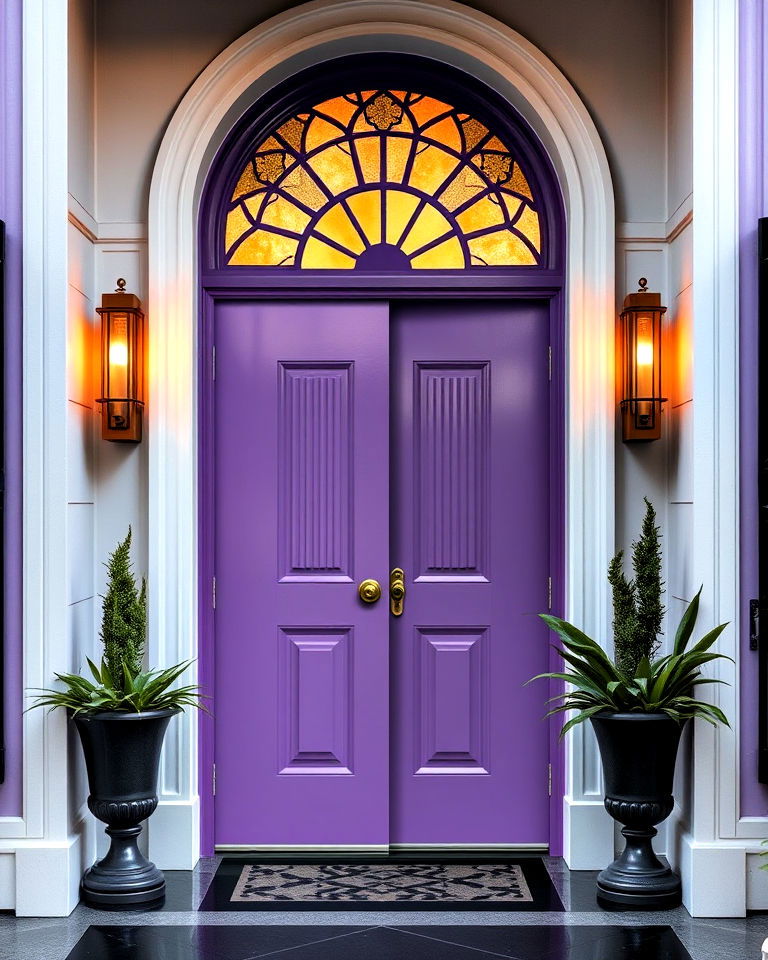 art deco glamour lavender front door - 15 Lavender Front Door Ideas