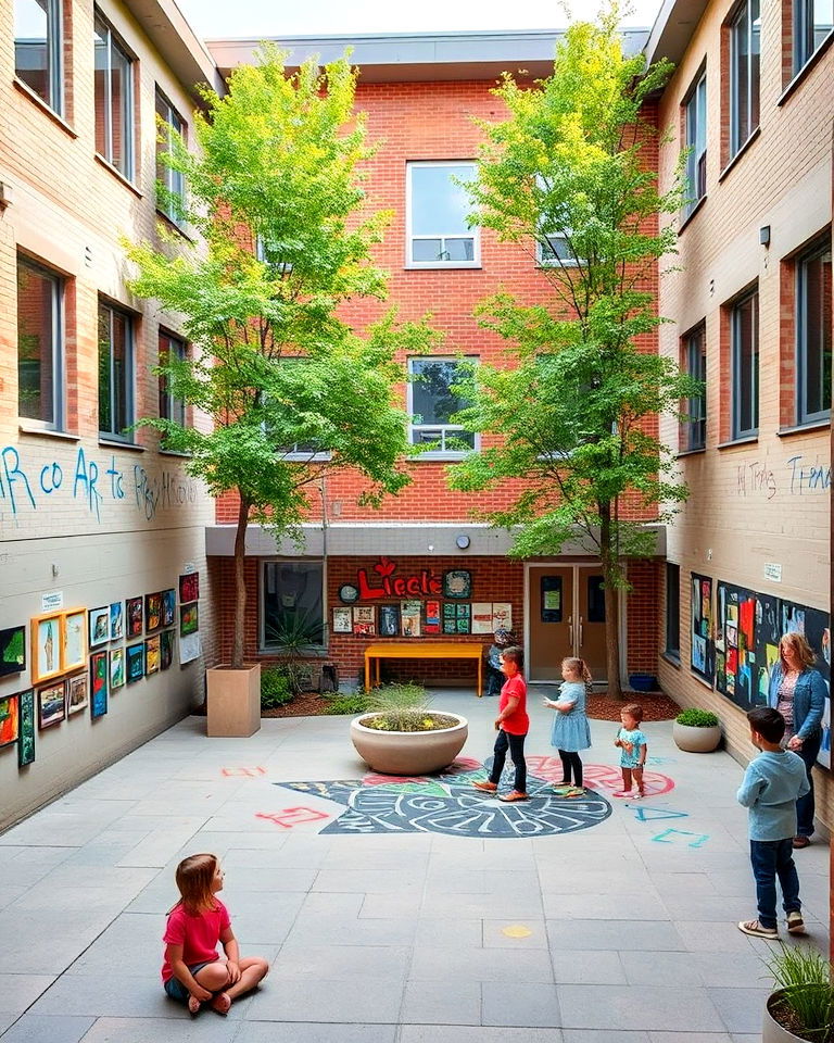 art display school courtyard - 20 School Courtyard Ideas