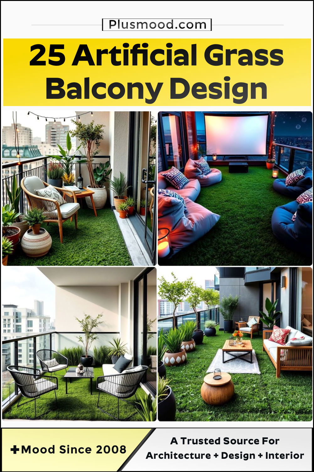 artificial grass balcony design idea