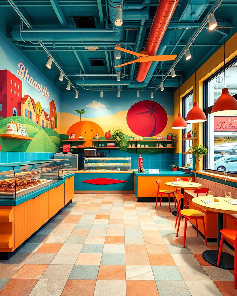 artistic and creative space bakery interior - 15 Bakery Interior Design Ideas