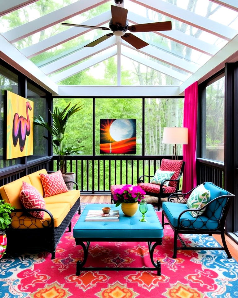 artistic statement space - 25 Screened-in Deck Ideas