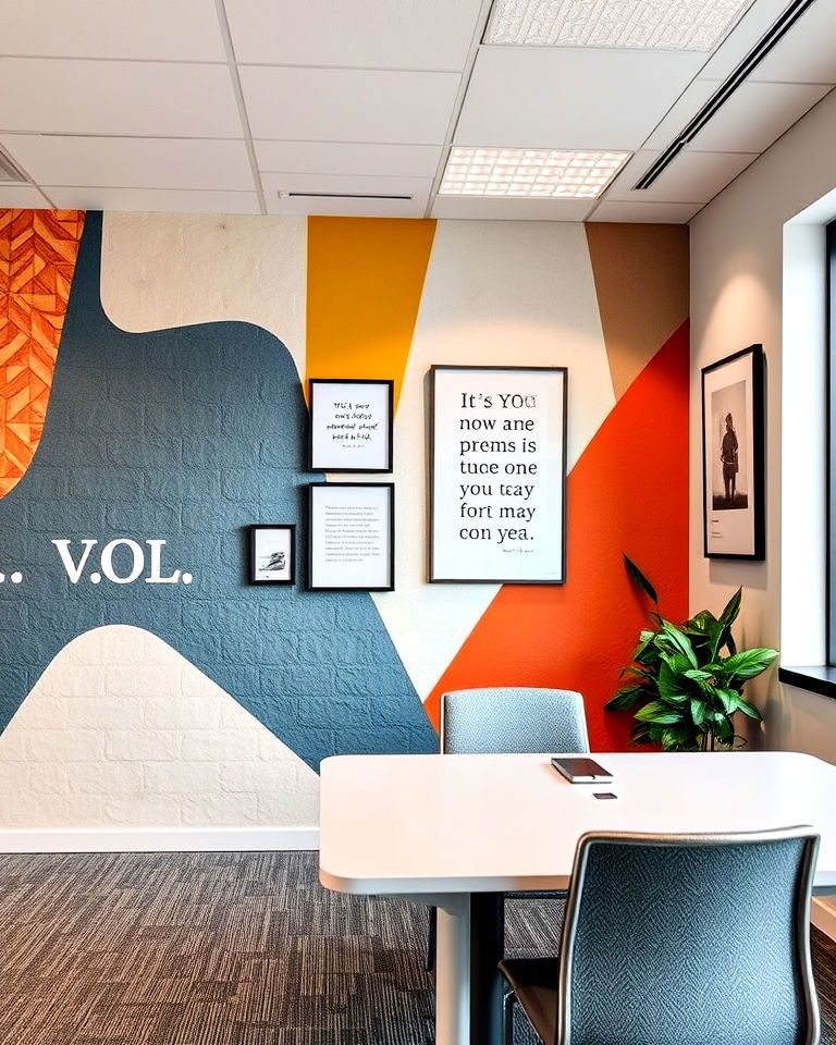 artistic wall accents - 25 Office Interior Design Ideas