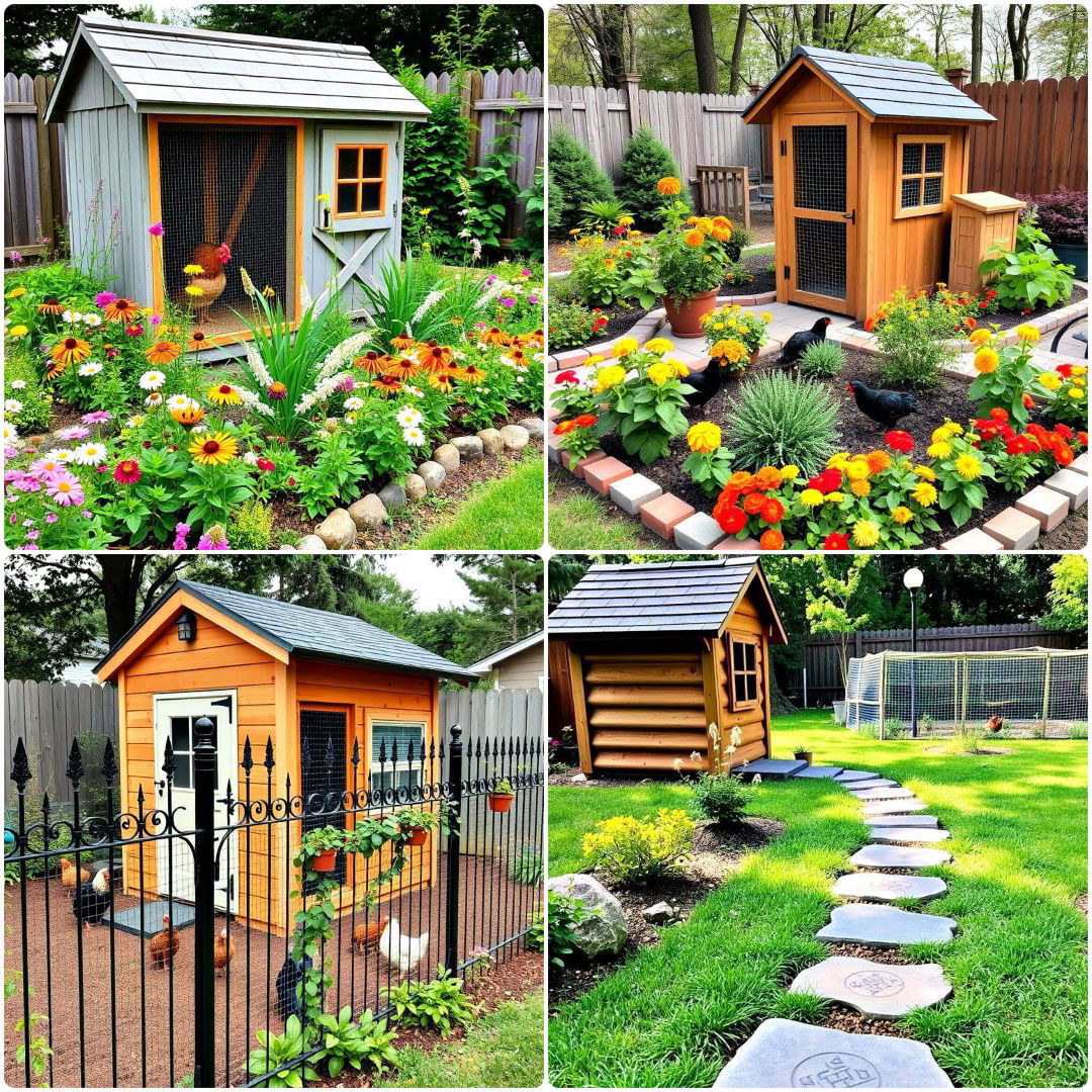 backyard chicken coop landscaping