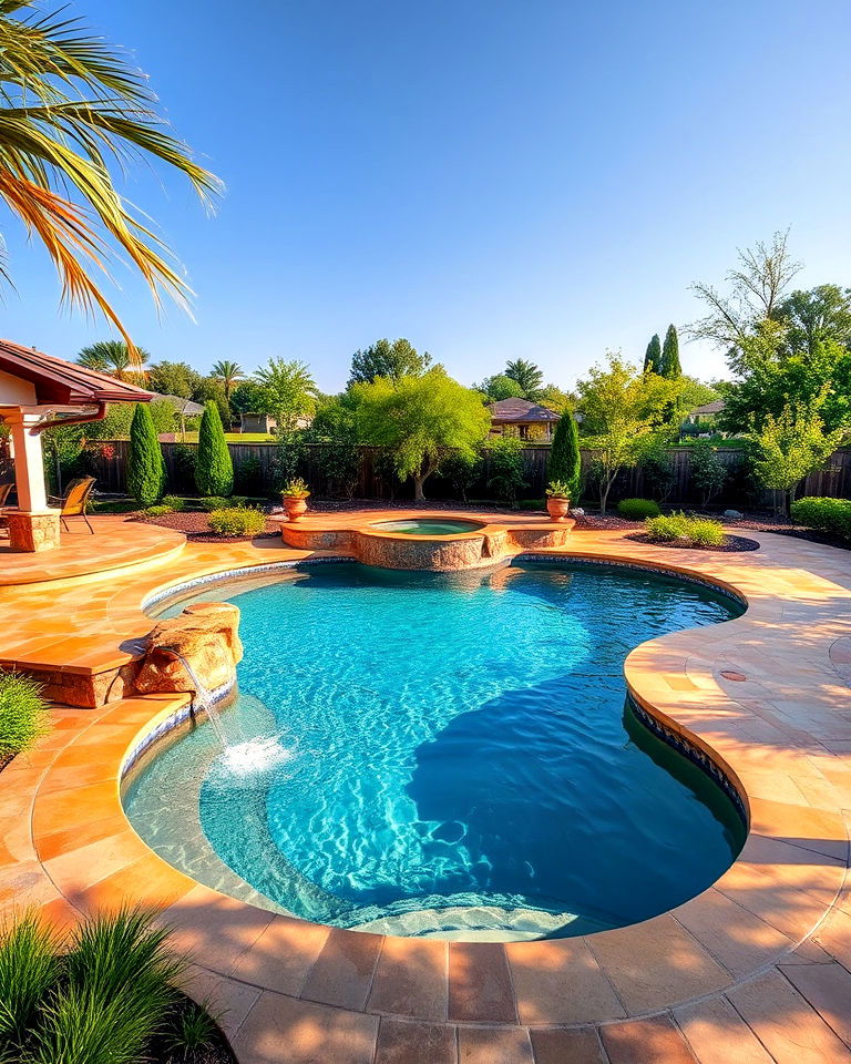 backyard freeform fiberglass pool - 15 Fiberglass Pool Designs