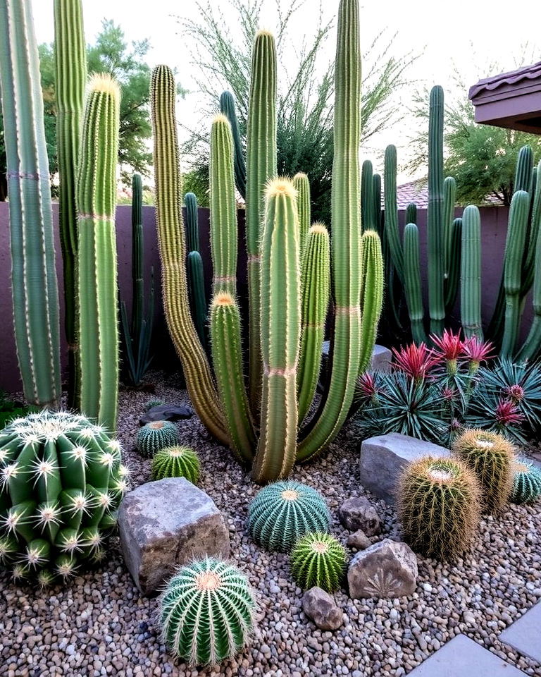 backyard into a striking cactus garden - 25 Las Vegas Backyard Landscaping Ideas