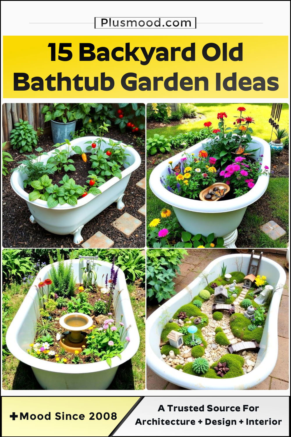 backyard old bathtub garden ideas