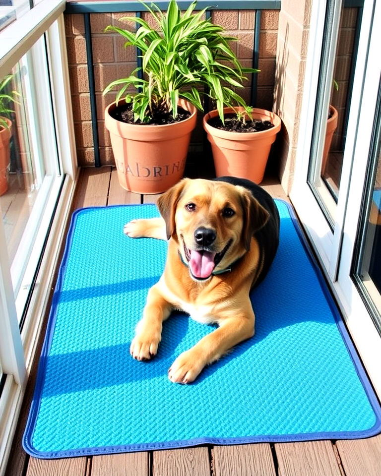 balcony cooling mat - 15 Dog Balcony Ideas