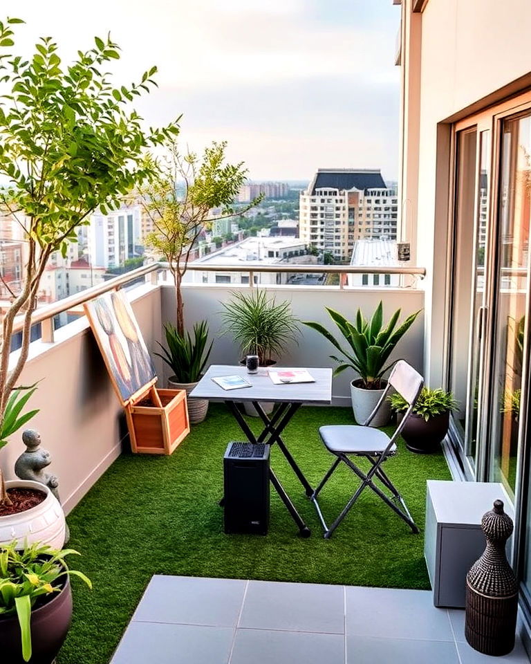 balcony into a creative studio - 15 Penthouse Balcony Ideas