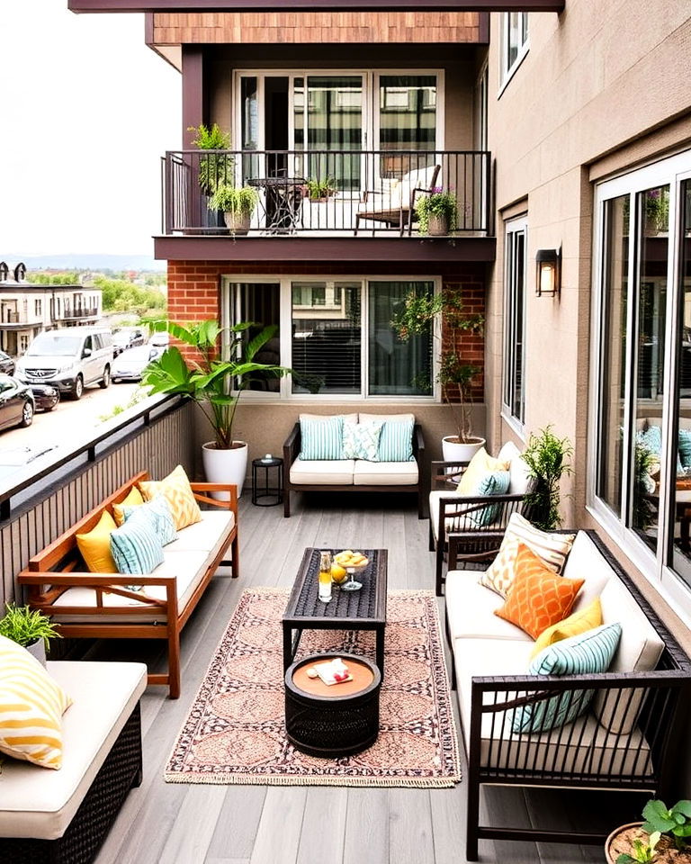 balcony multi level seating - 20 Large Balcony Ideas