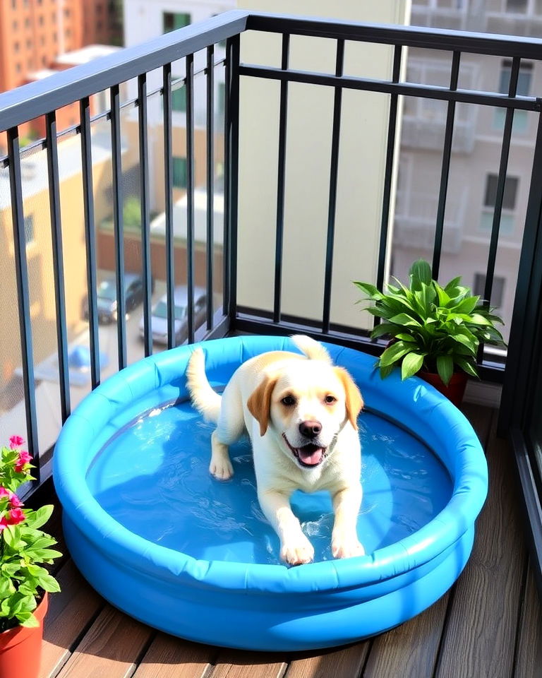 balcony small dog pool - 15 Dog Balcony Ideas