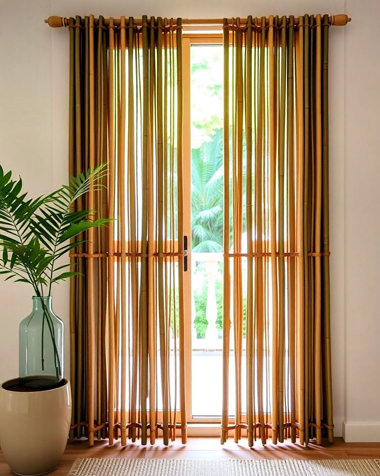 bamboo doorway curtains for natural style - 20 Doorway Curtain Ideas