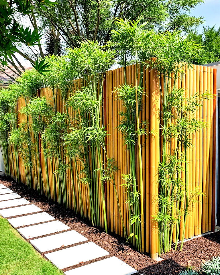 bamboo screens property line landscaping - 25 Property Line Landscaping Ideas
