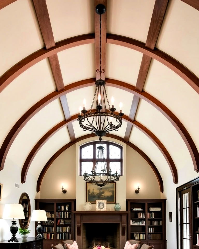 barrel vaulted ceilings for tudor interiors - 25 Tudor Style House Interior Ideas