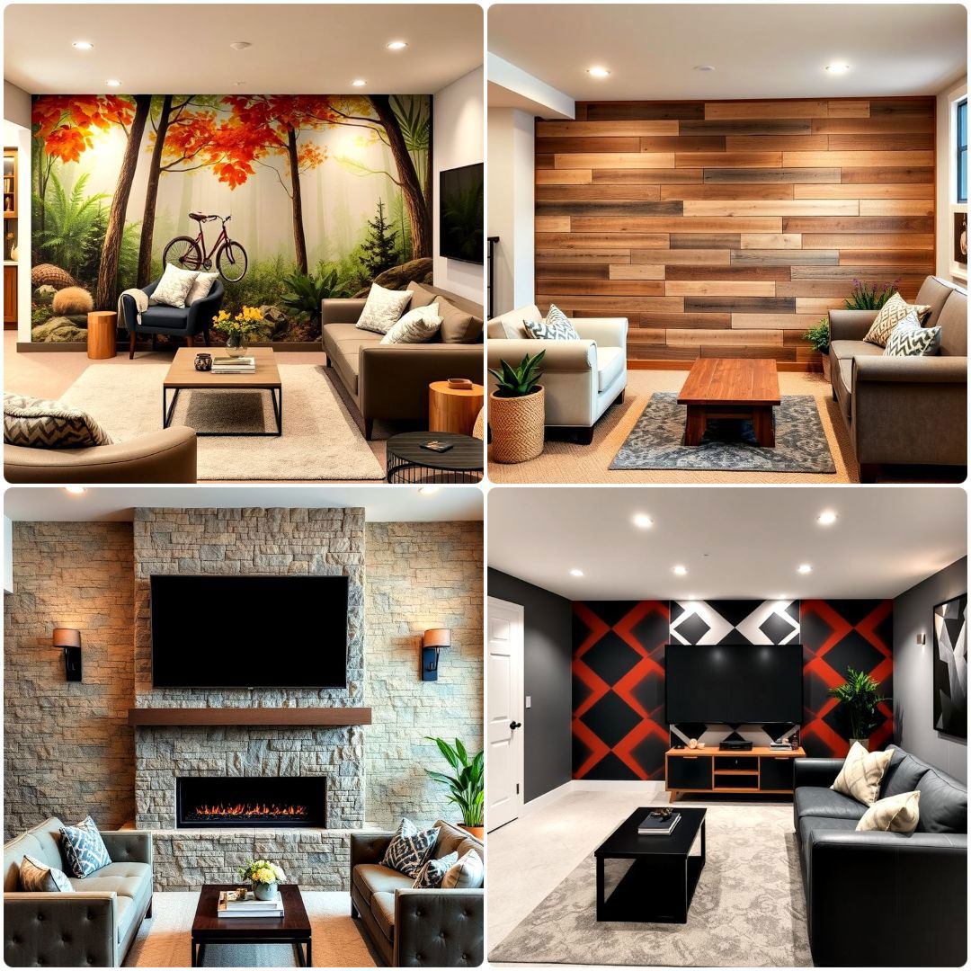 basement accent wall ideas