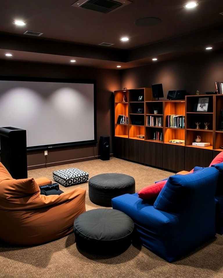 basement movie and gaming den - 20 Basement Playroom Ideas