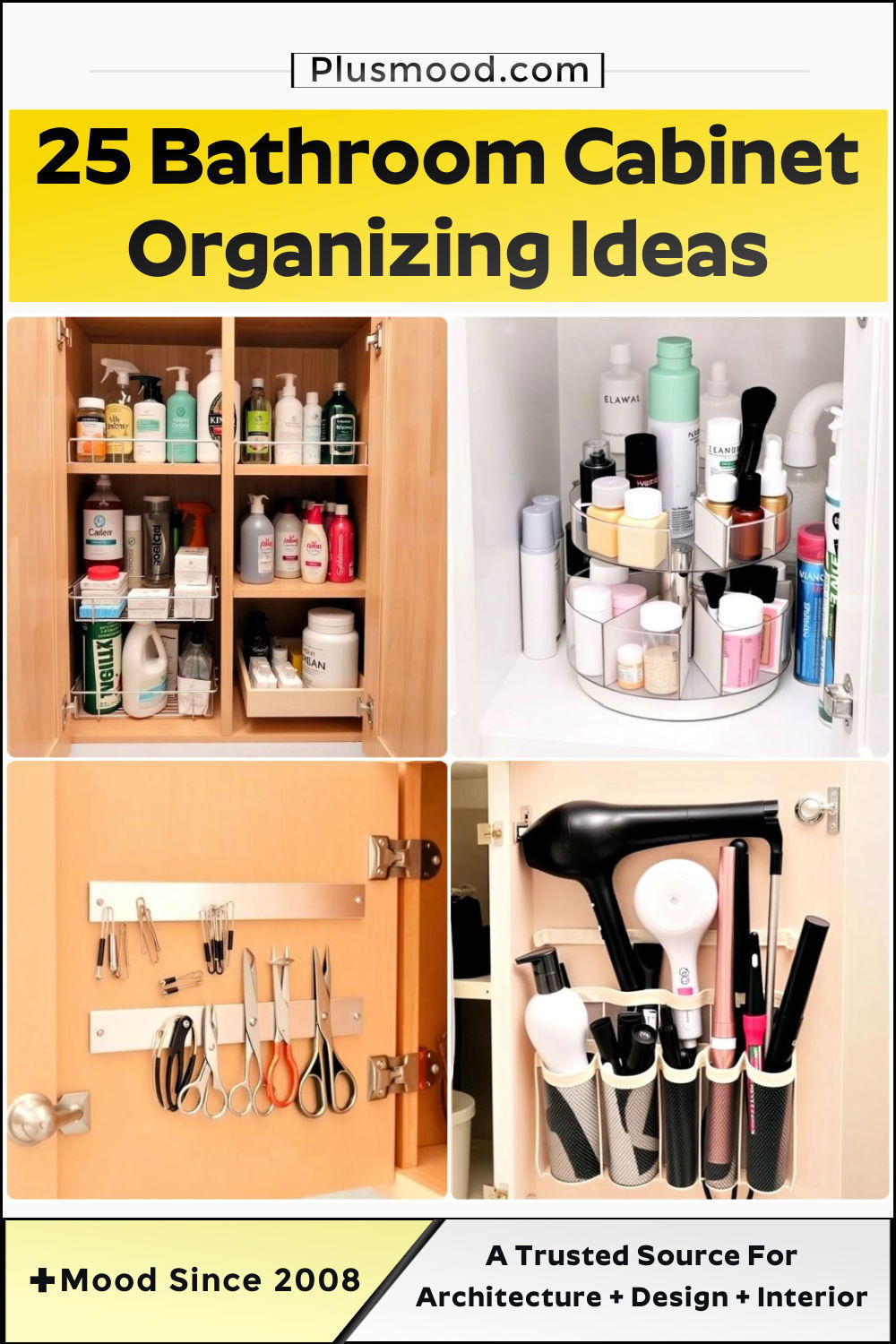 bathroom cabinet organizing ideas to copy