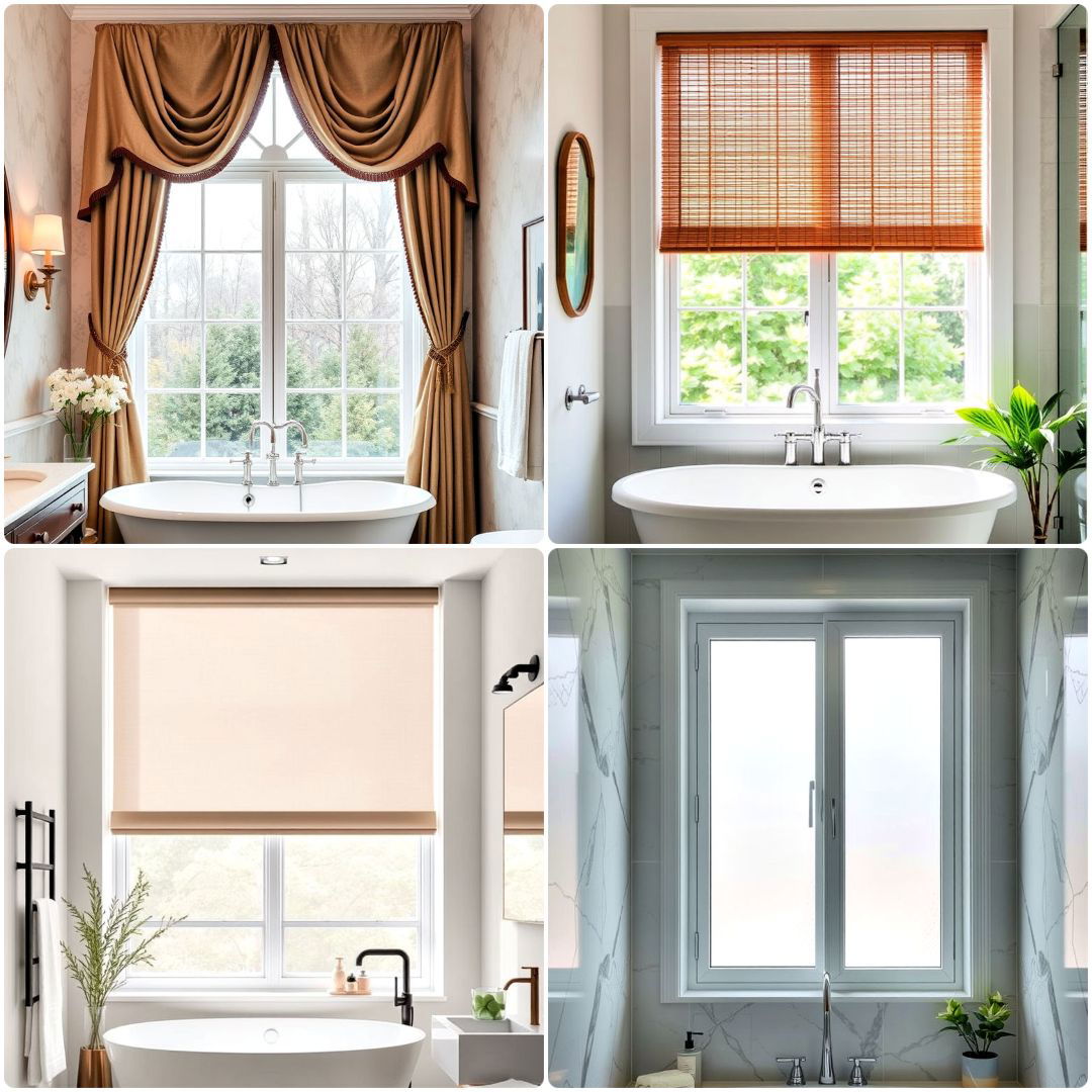 bathroom window treatment ideas