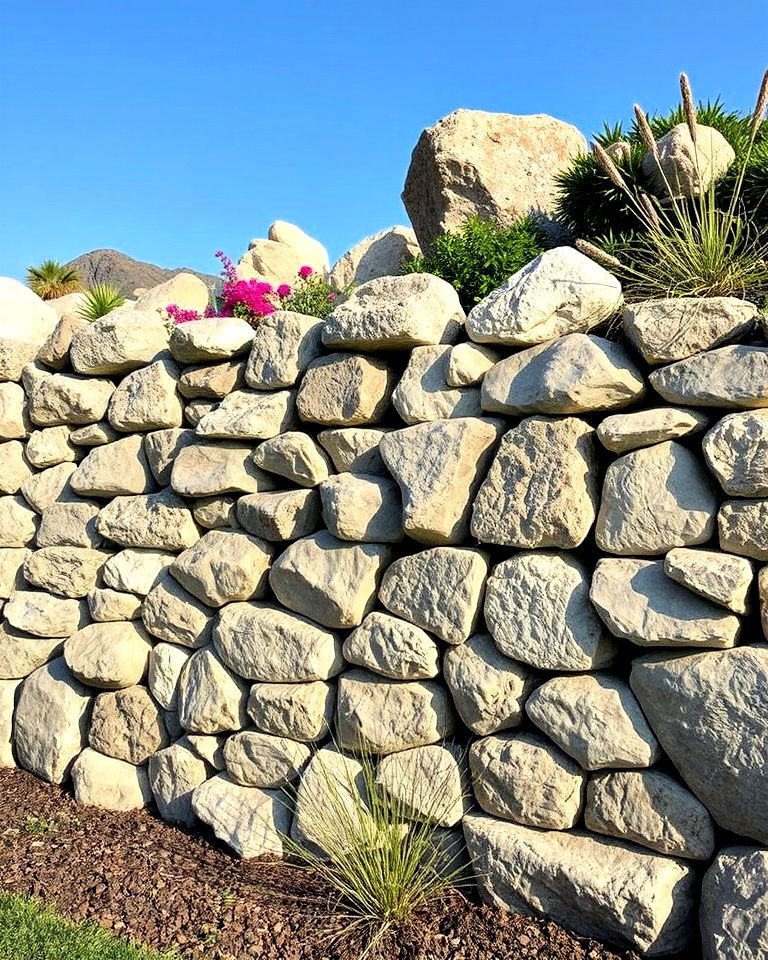 beach inspired rock walls - 25 Coastal Landscaping Ideas