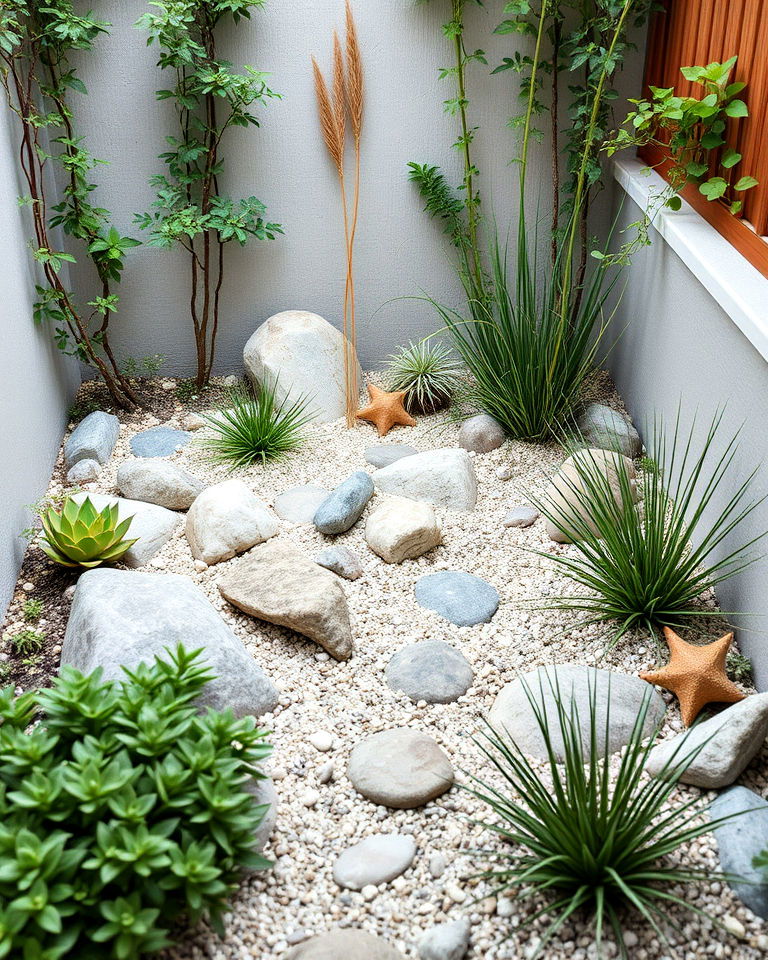 beach sand pockets garden - 20 Seaside Themed Garden Ideas
