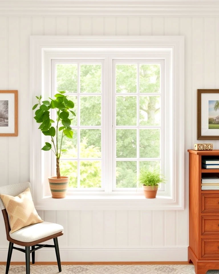 beadboard window trim for vintage inspired interiors - 30 Window Trim Ideas