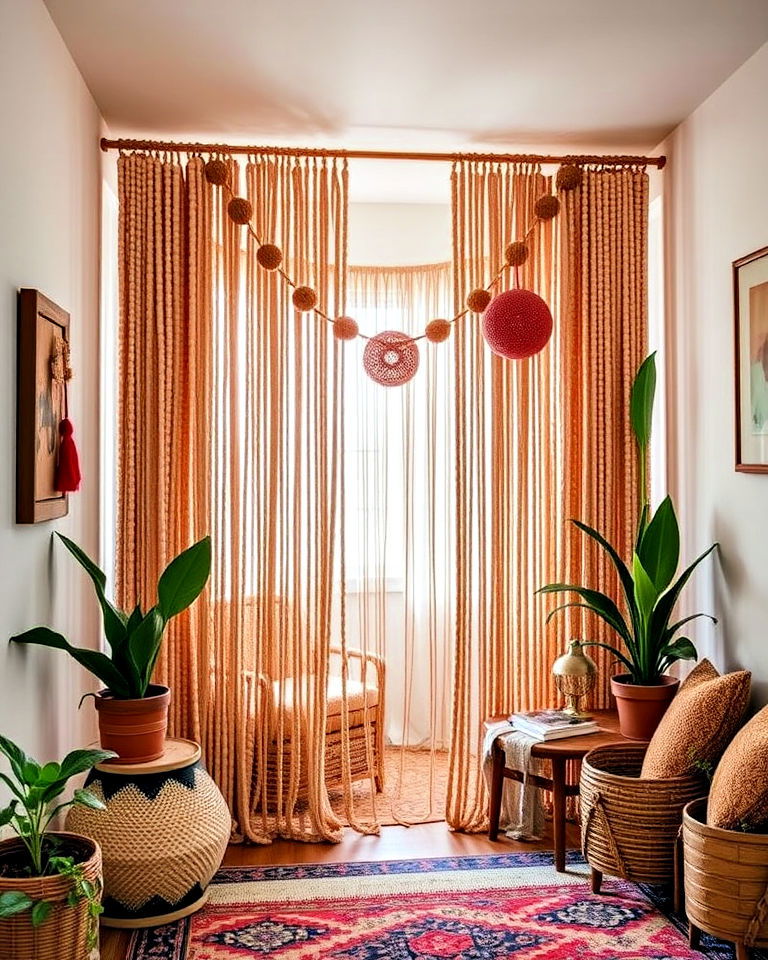 beaded curtains to add whimsy to bohemian interiors - 25 Bohemian Eclectic Interior Design Ideas