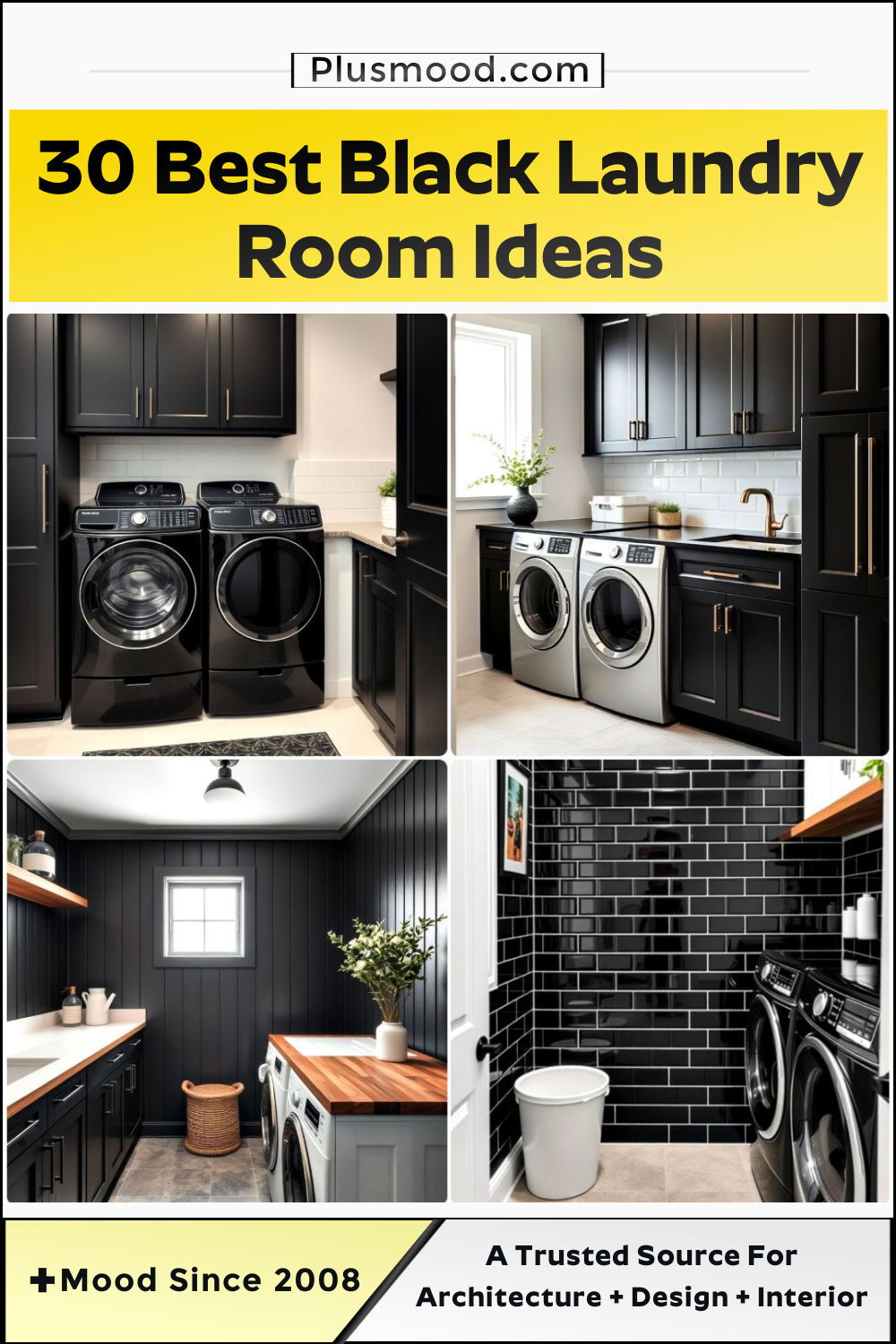 beautiful black laundry room ideas