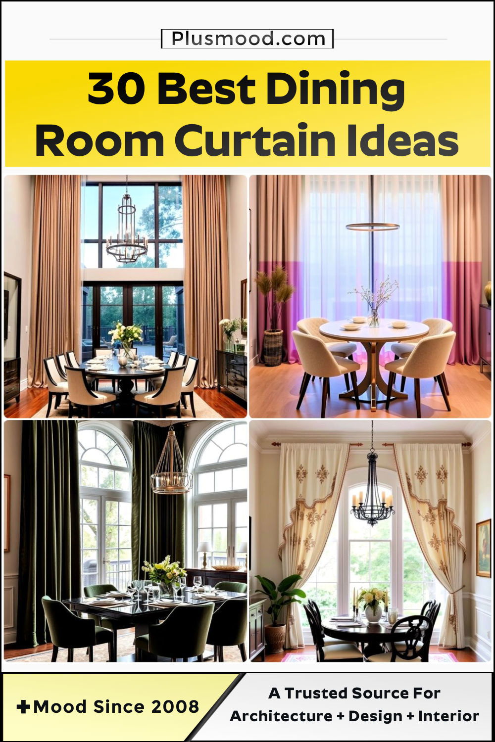 beautiful dining room curtain ideas