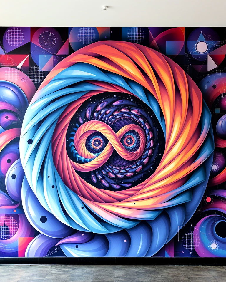 beautiful infinity designs mural - 15 Math Mural Ideas