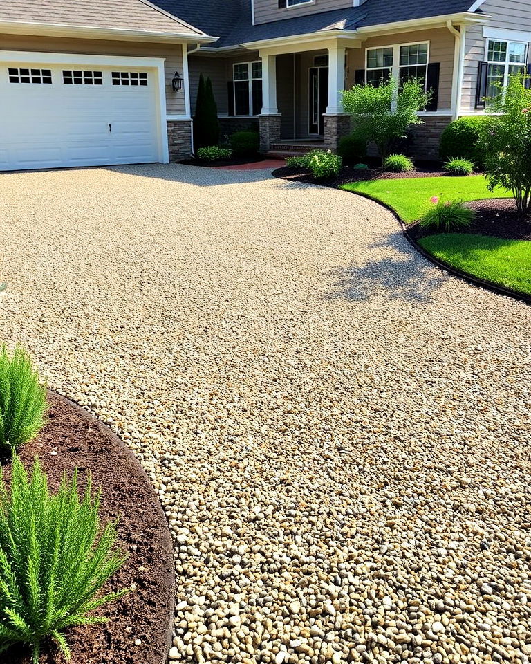 beautiful pea gravel driveway - 20 Pea Gravel Landscaping Ideas
