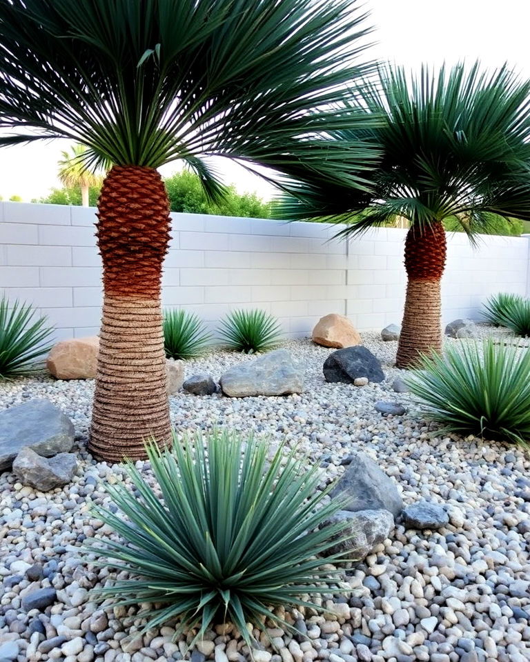 beautiful sago palms with decorative rocks - 15 Landscaping With Sago Palms