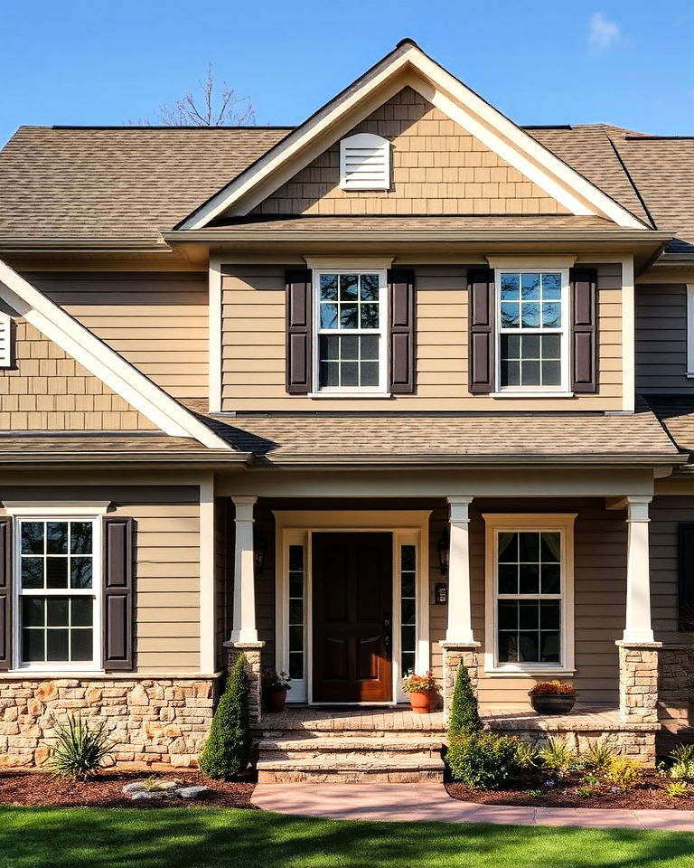 beautiful sandy taupe vinyl siding - 40 Vinyl Siding Colors