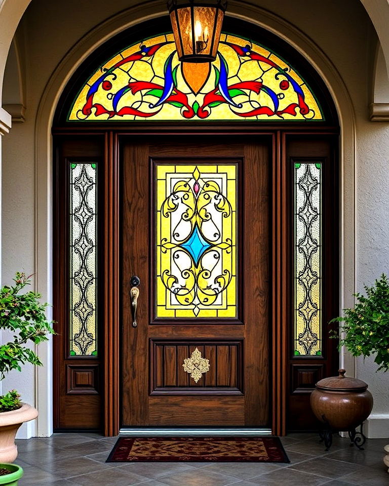 beautiful stained glass front doors - 20 Glass Front Doors Ideas