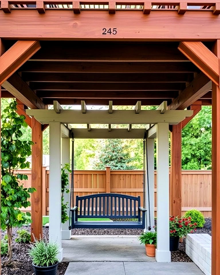 beneath the deck small pergola - 20 Under Deck Landscaping Ideas