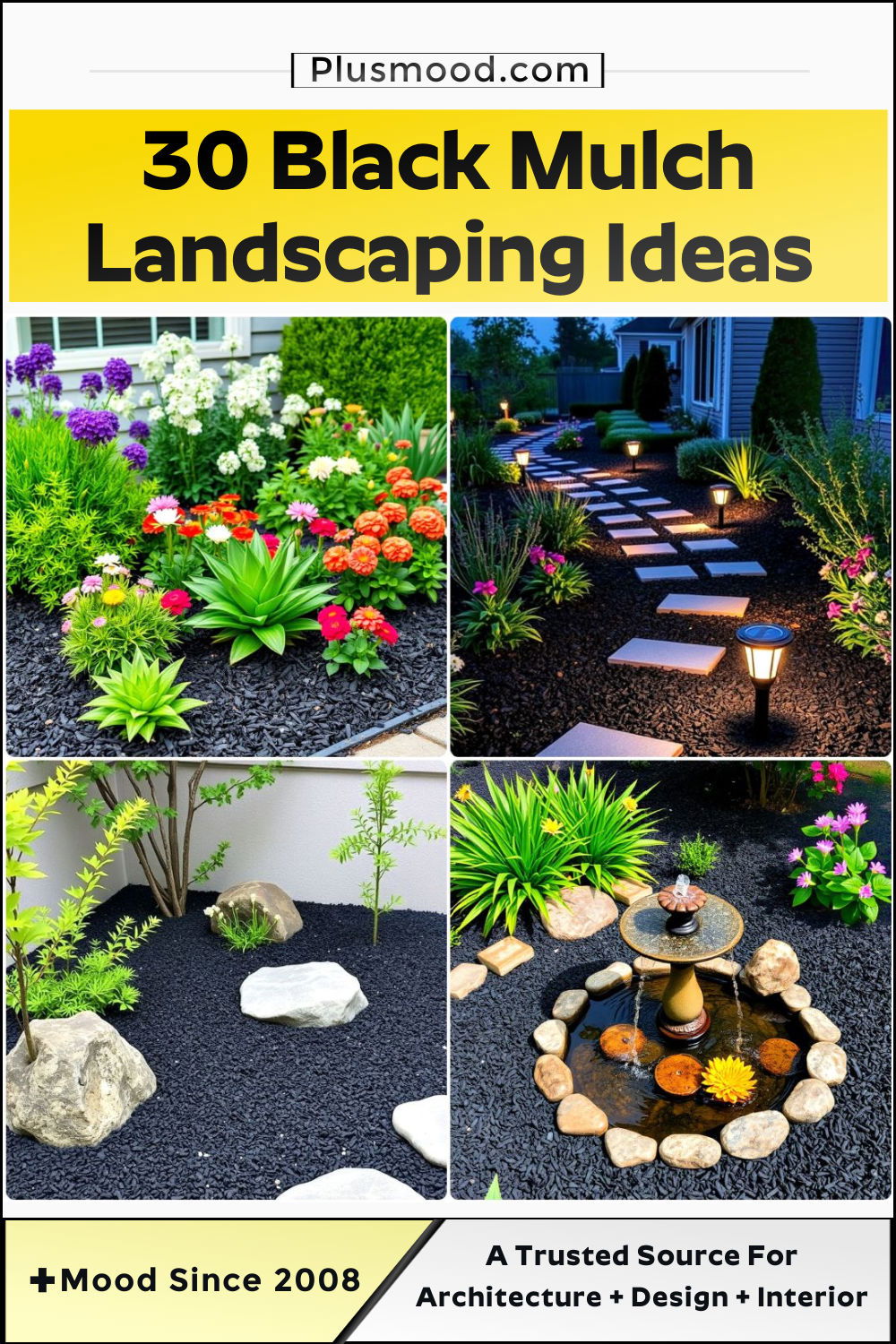 best black mulch landscaping ideas