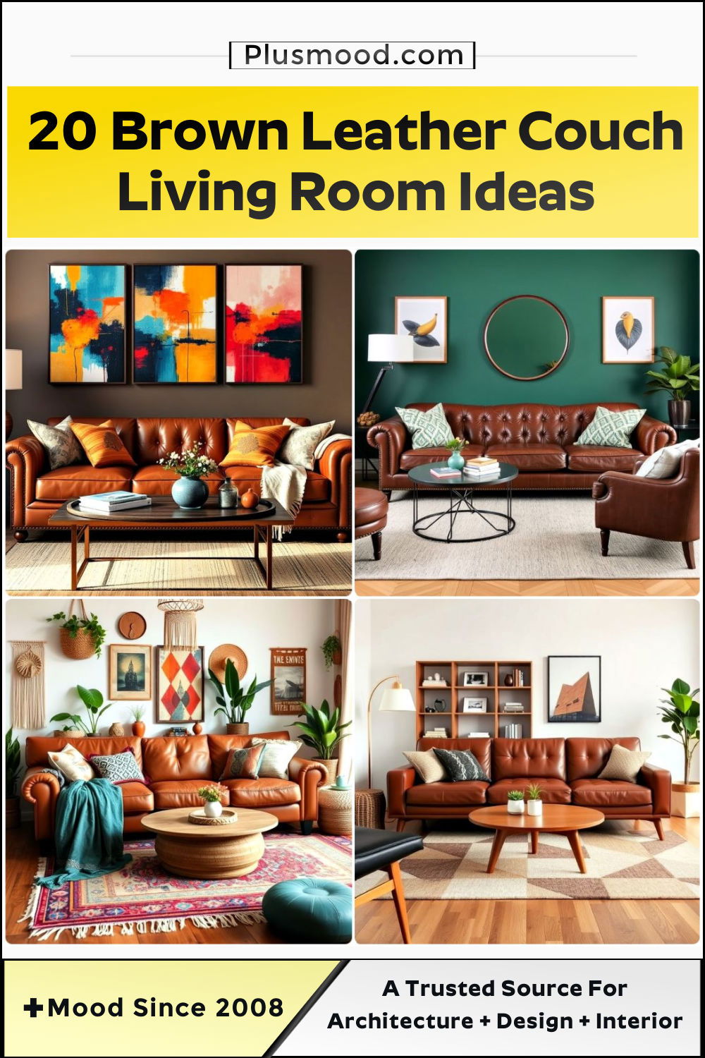 best brown leather couch living room ideas