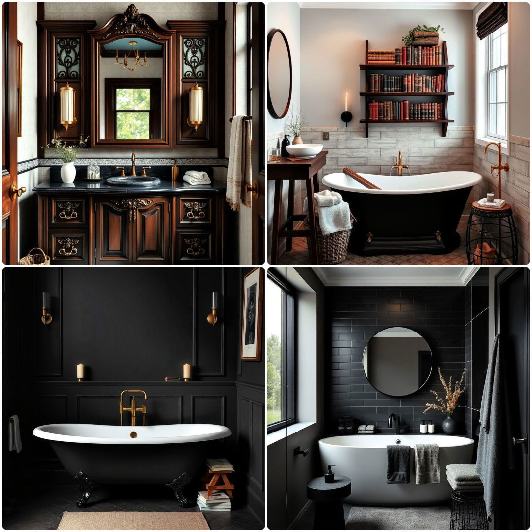 best dark academia bathroom ideas