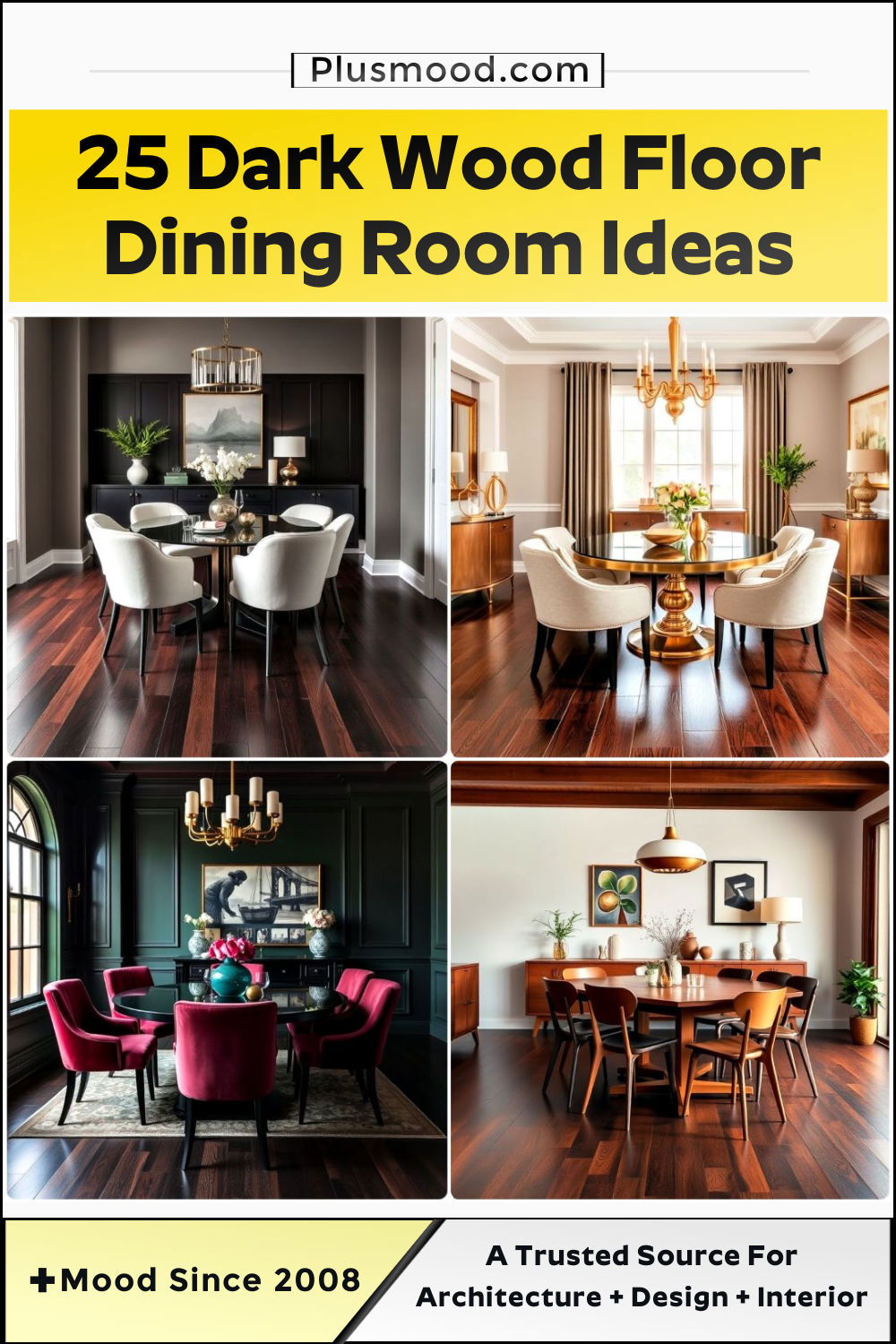 best dark wood floor dining room ideas