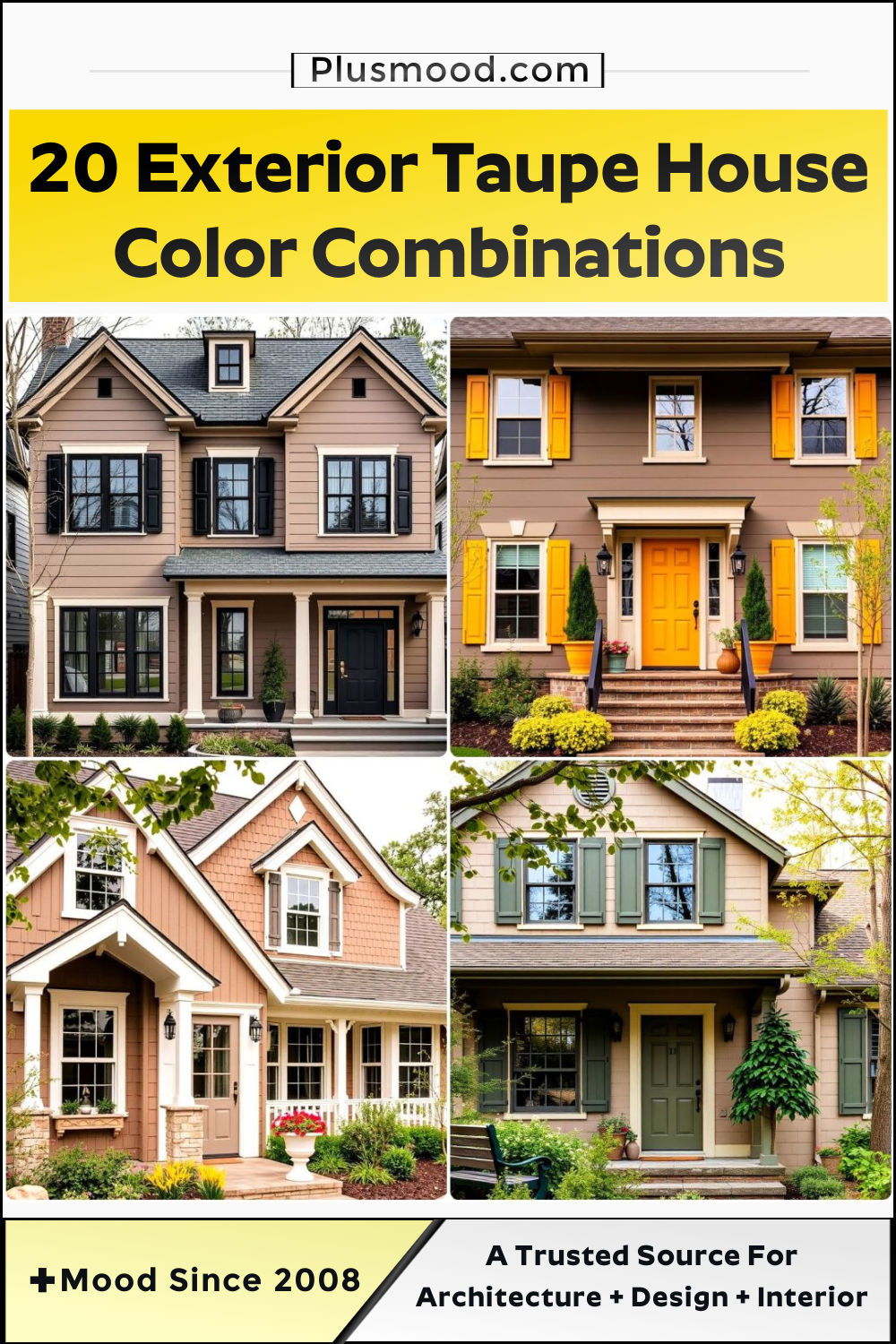 best exterior taupe house color combinations