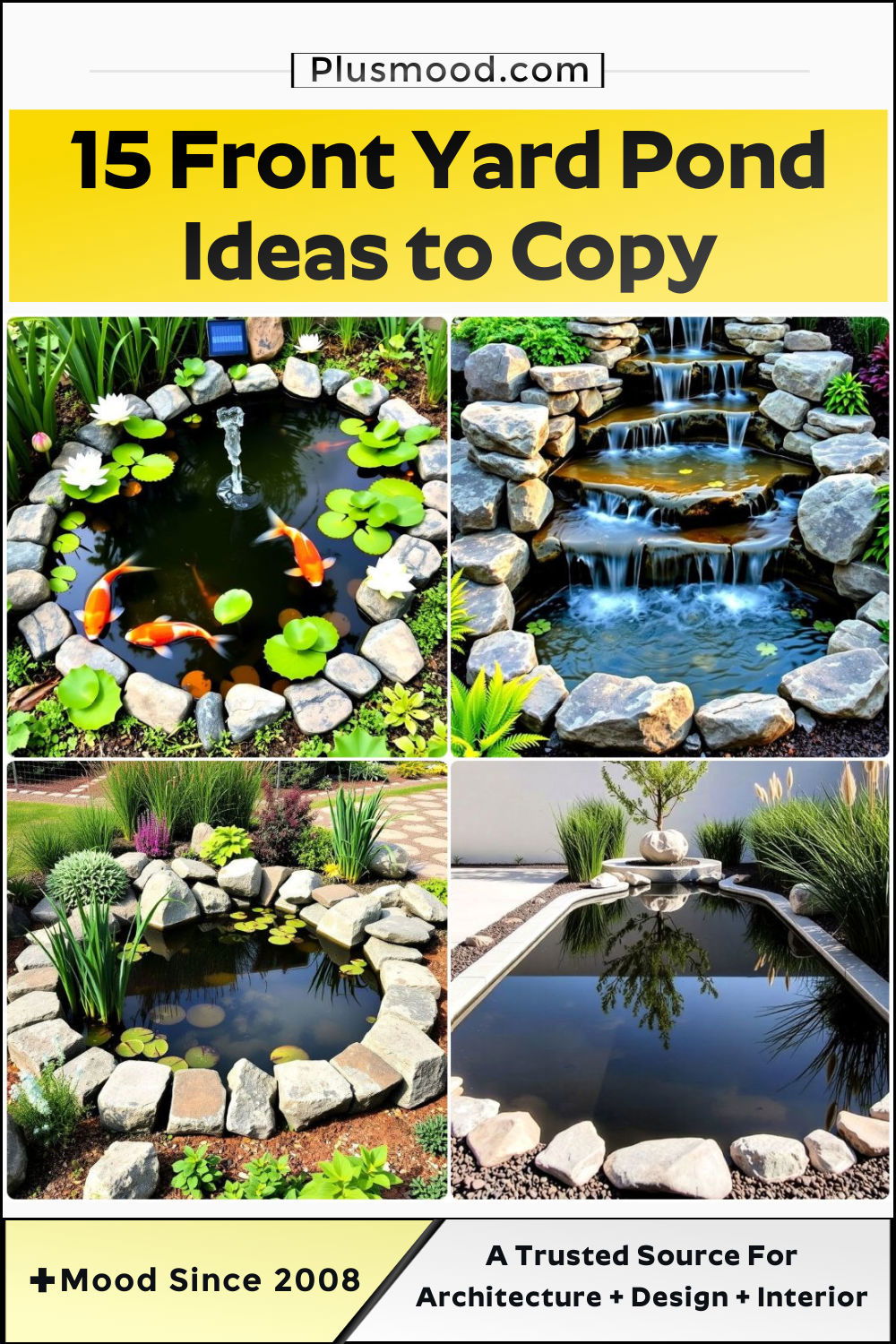 best front yard pond ideas