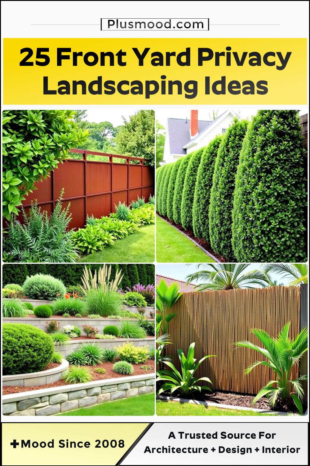 best front yard privacy landscaping ideas
