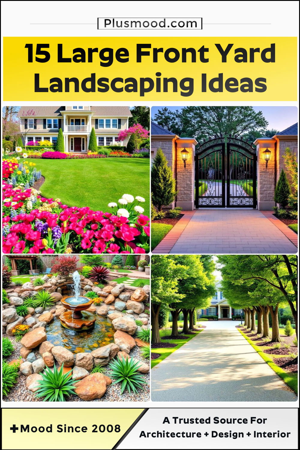 best large front yard landscaping ideas