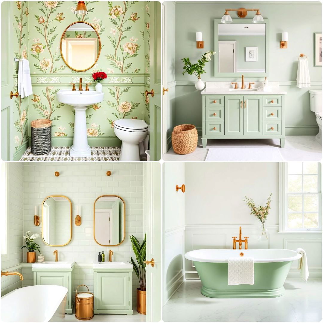 best light green bathroom ideas