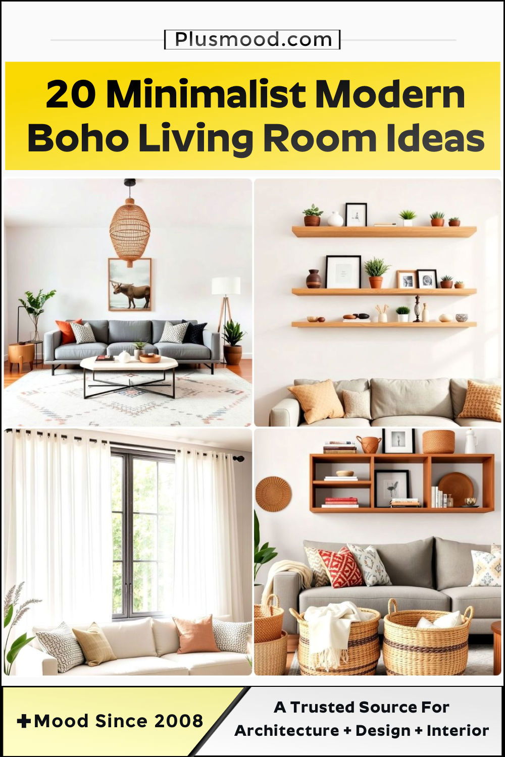 best minimalist modern boho living room ideas