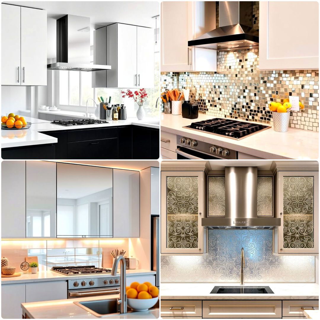 25 Mirrored Backsplash Kitchen Ideas for a Modern Look